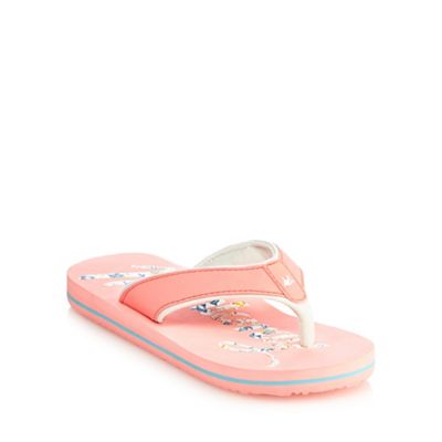 Mantaray Girls' light pink flip flops